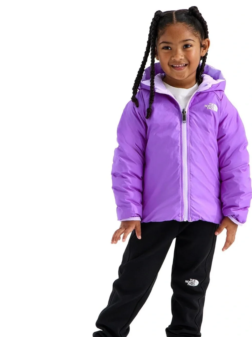 The North Face Kids Lavender Hooded Puffer Jacket